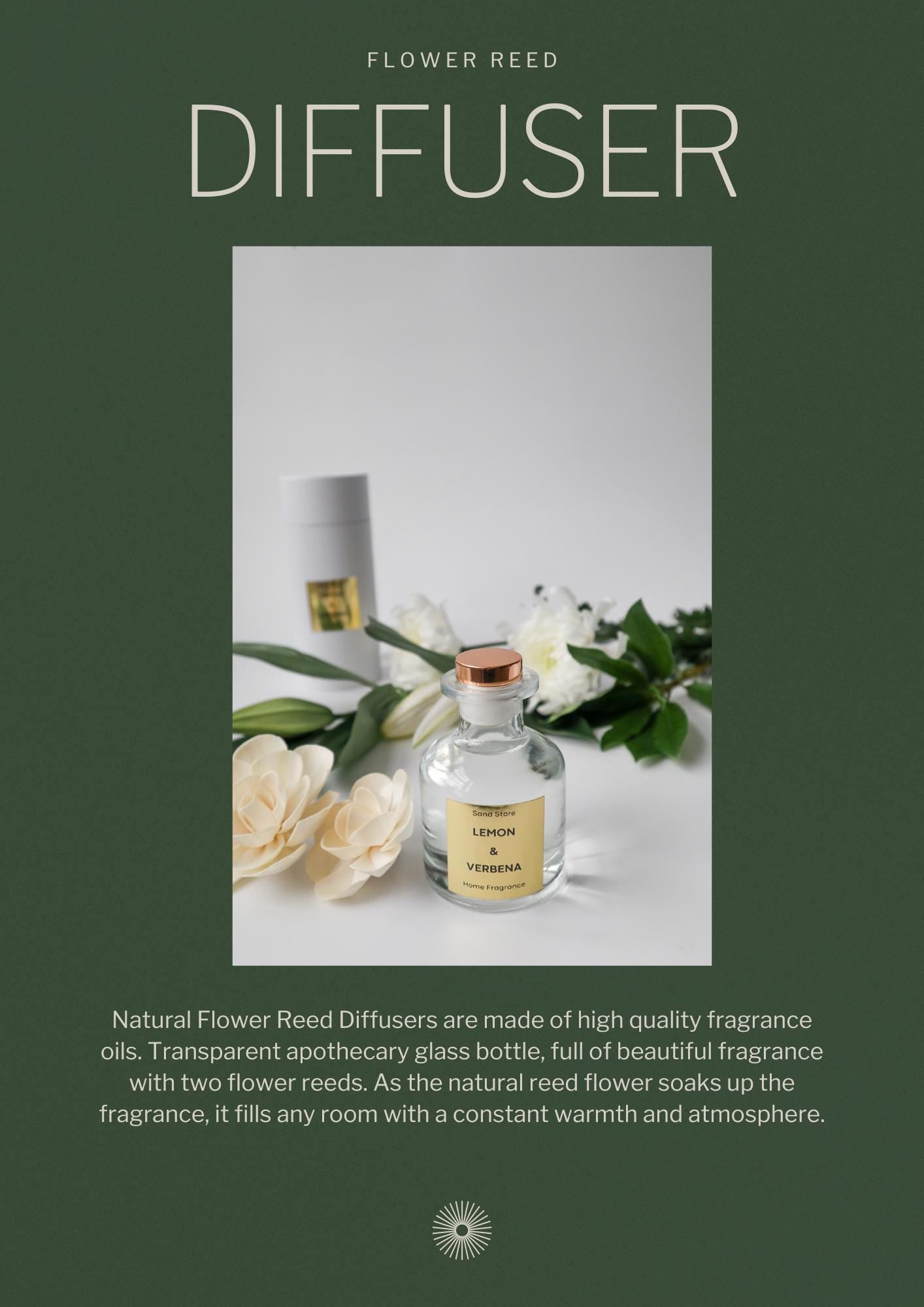 Lemon & Verbena Flower Reed Diffuser