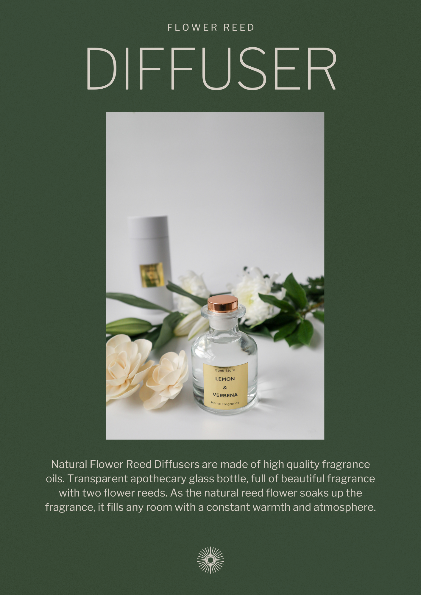 Lemon & Verbena Flower Reed Diffuser
