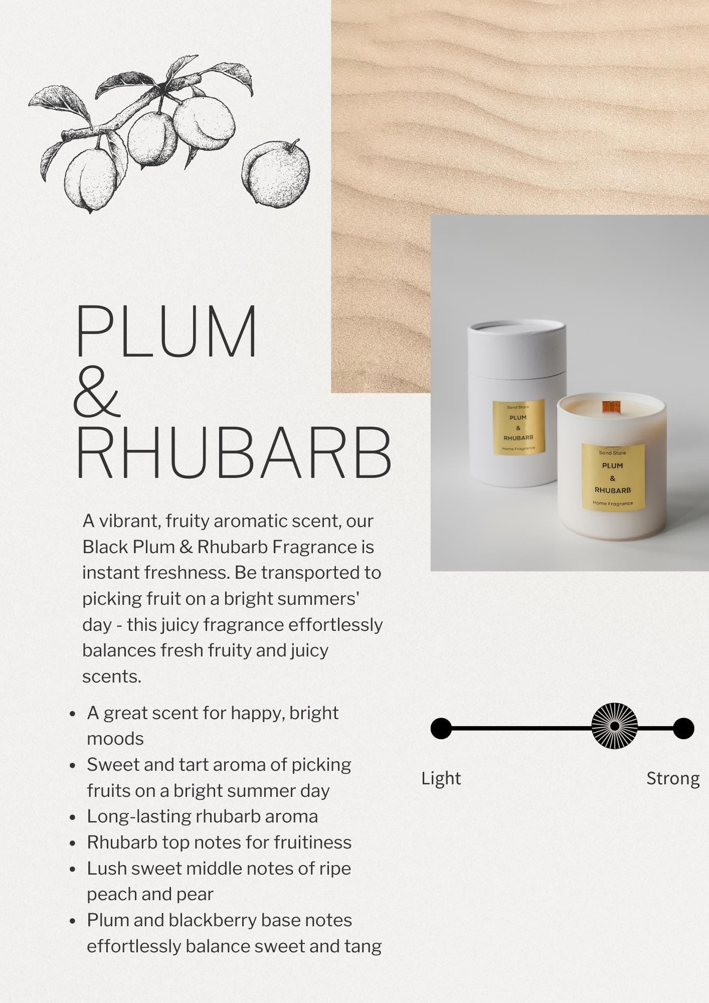 Plum and Rhubarb Candle