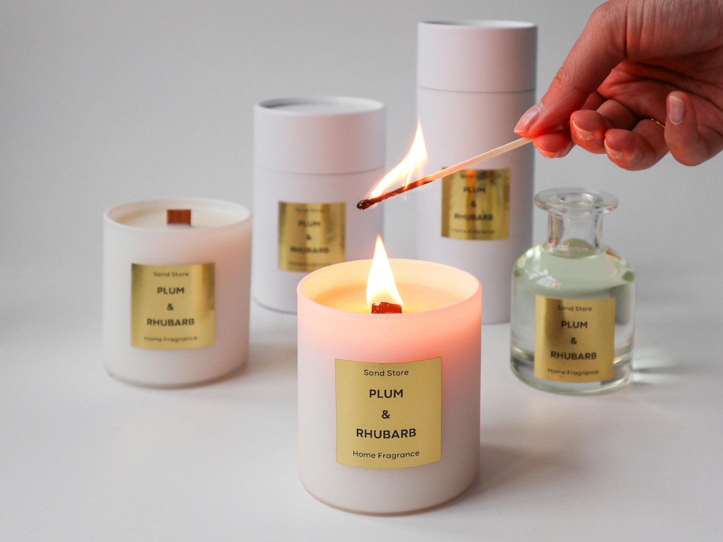 Plum and Rhubarb Candle