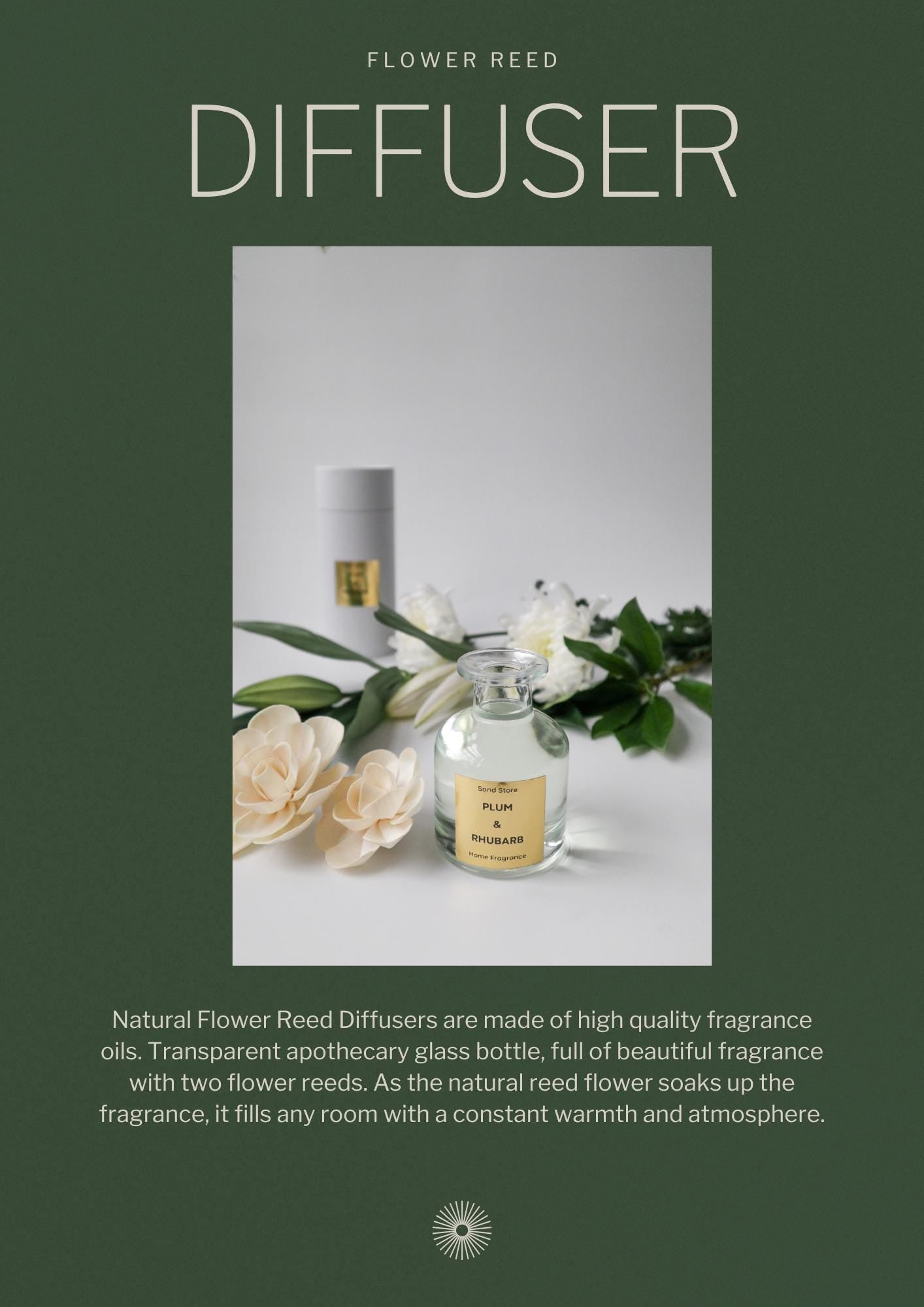 Plum & Rhubarb Flower Reed Diffuser