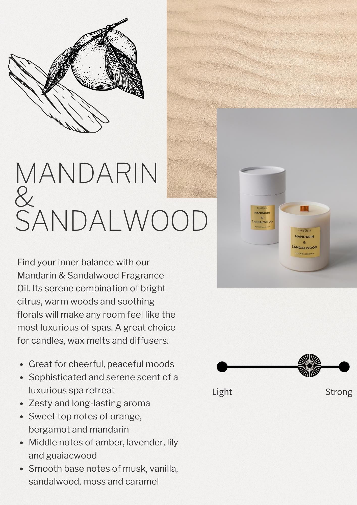 Mandarin & Sandalwood Candle