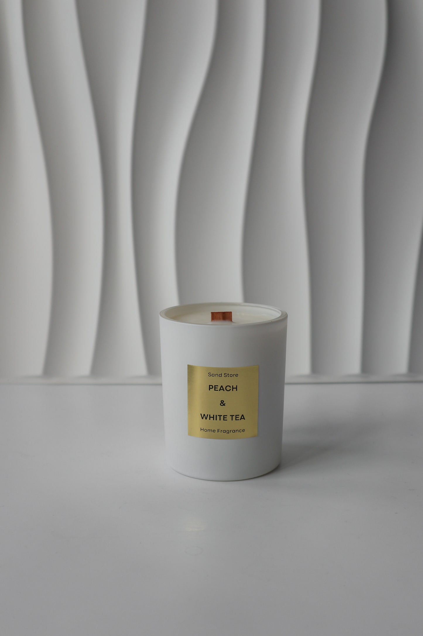 Peach & White Tea Candle