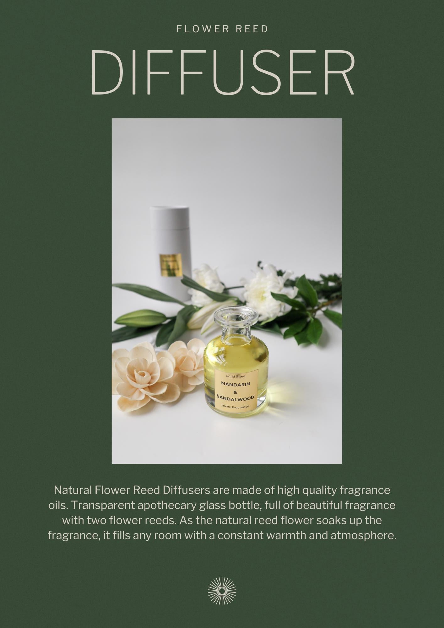 Mandarin & Sandalwood Flower Reed Diffuser