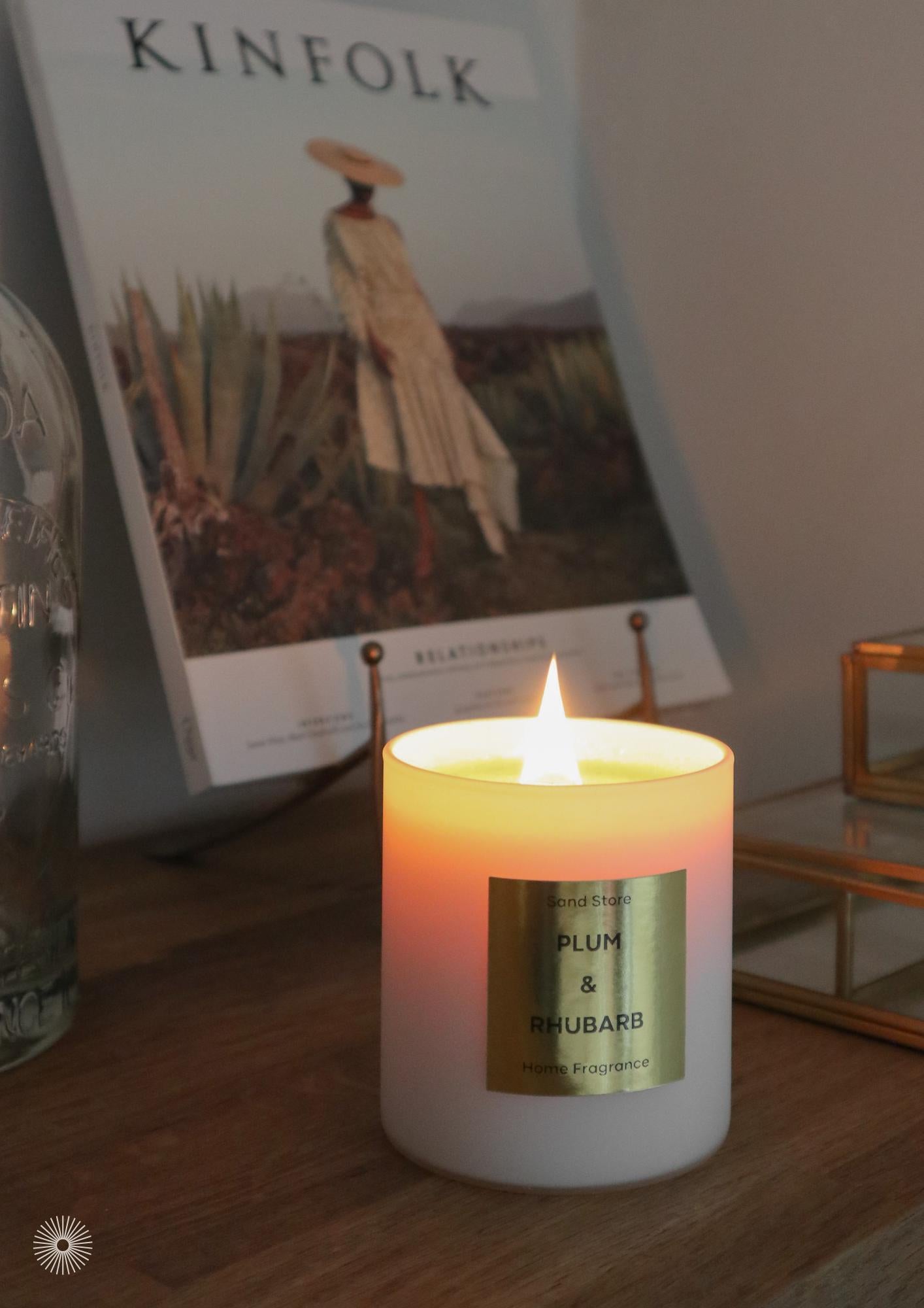 Plum and Rhubarb Candle